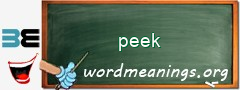 WordMeaning blackboard for peek